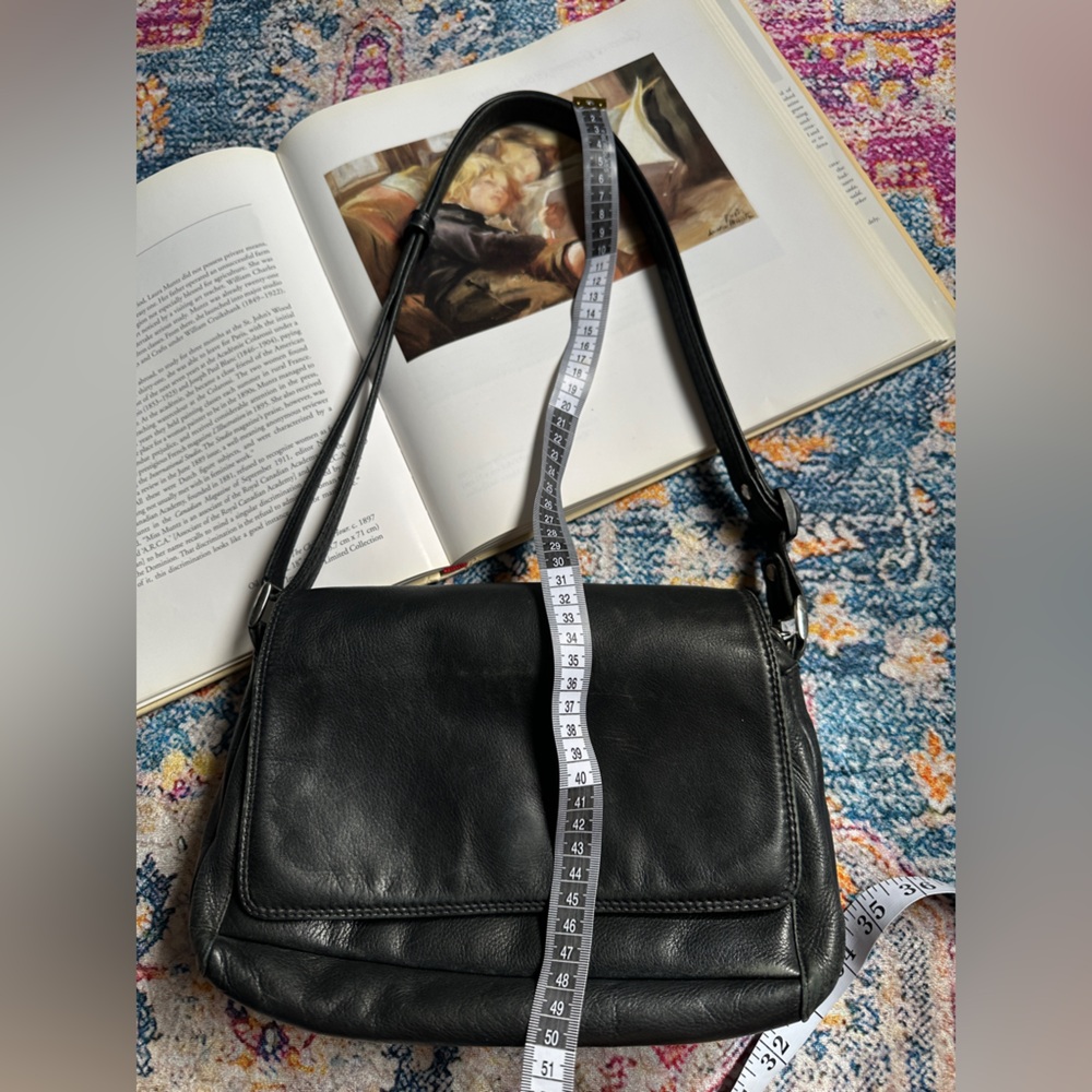 Derek Alexander Black Leather Shoulder Bag - Picture 14 of 16